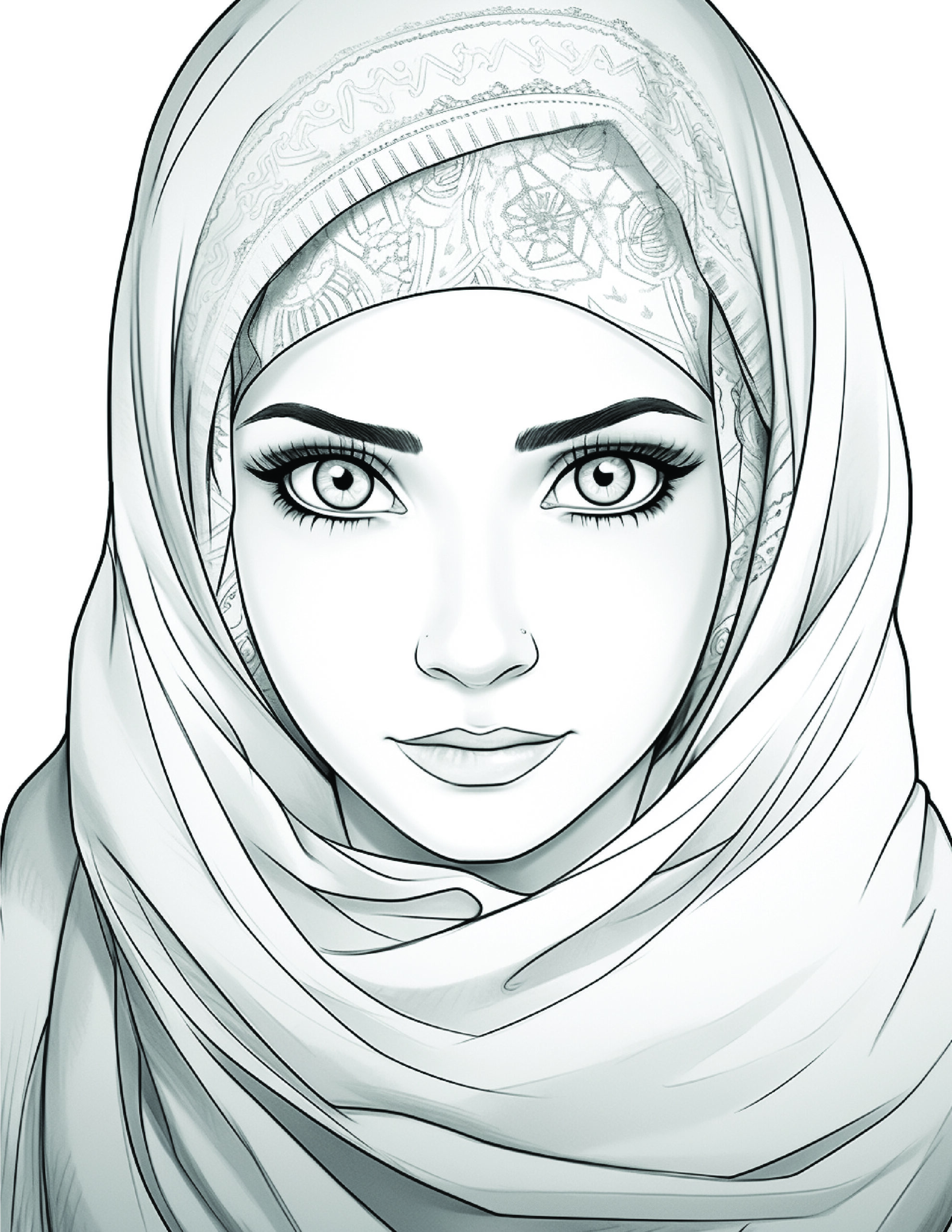 Féminité voilée – 200 illustrations à colorier pour filles voilées - Image 6