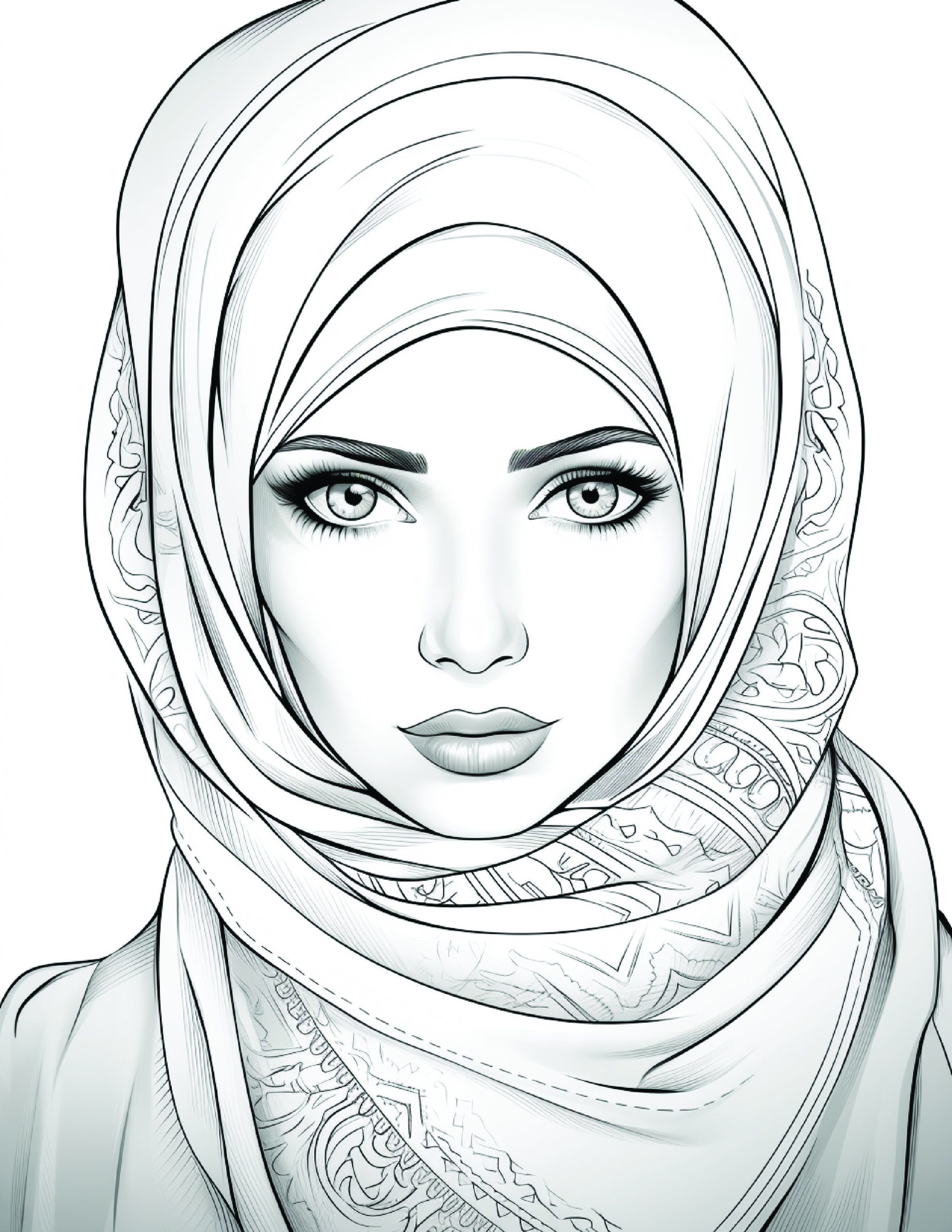 Féminité voilée – 200 illustrations à colorier pour filles voilées - Image 7
